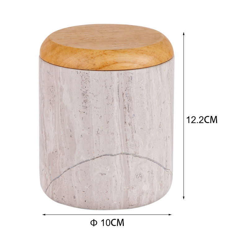 Marble Canister White Marble Canister White