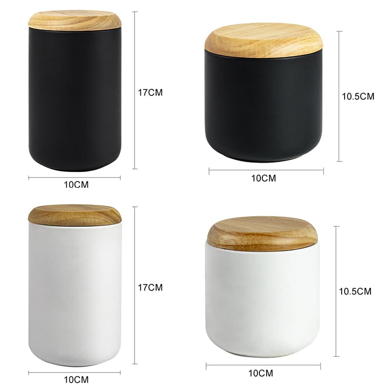 Black Ceramic Canister Black Ceramic Canister