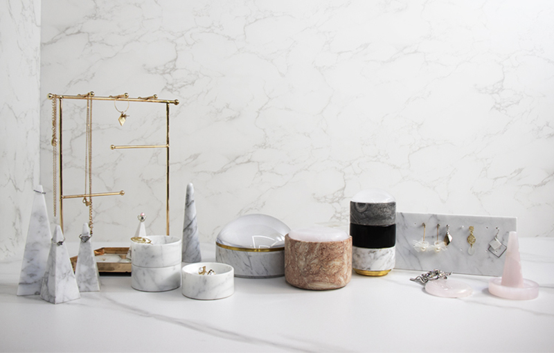 Black Marble Canister