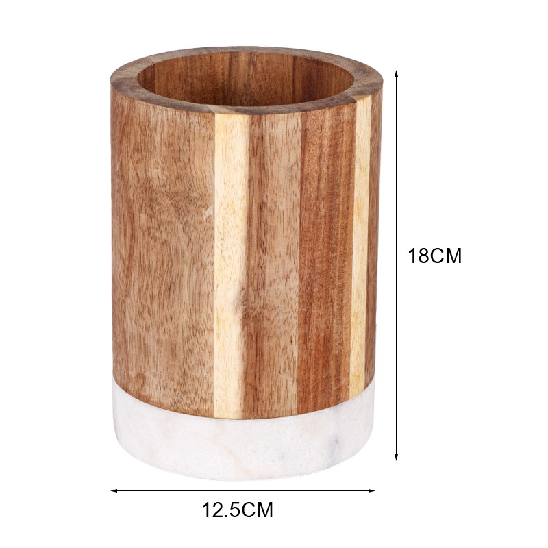 Large Wood Utensil Holder