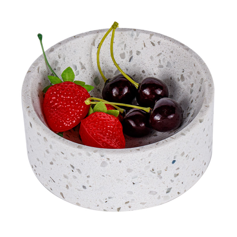 Carrara White Marble Salad Bowl