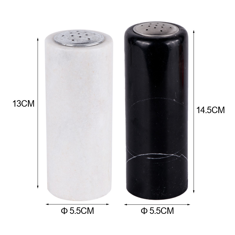 Kitchen Marble Salt And Pepper Set