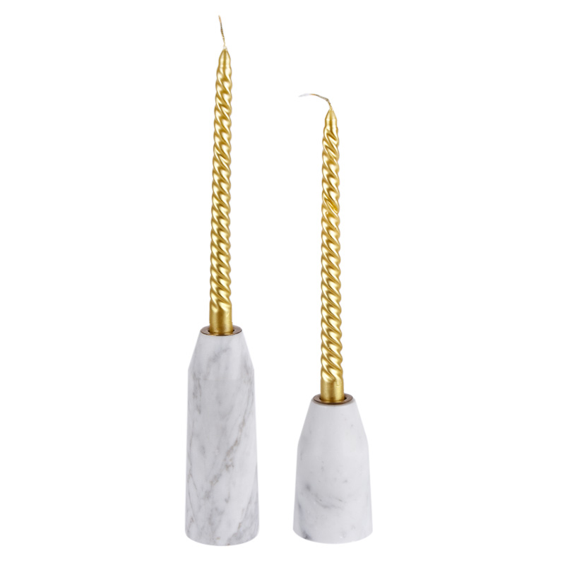 White Marble Candle Holder