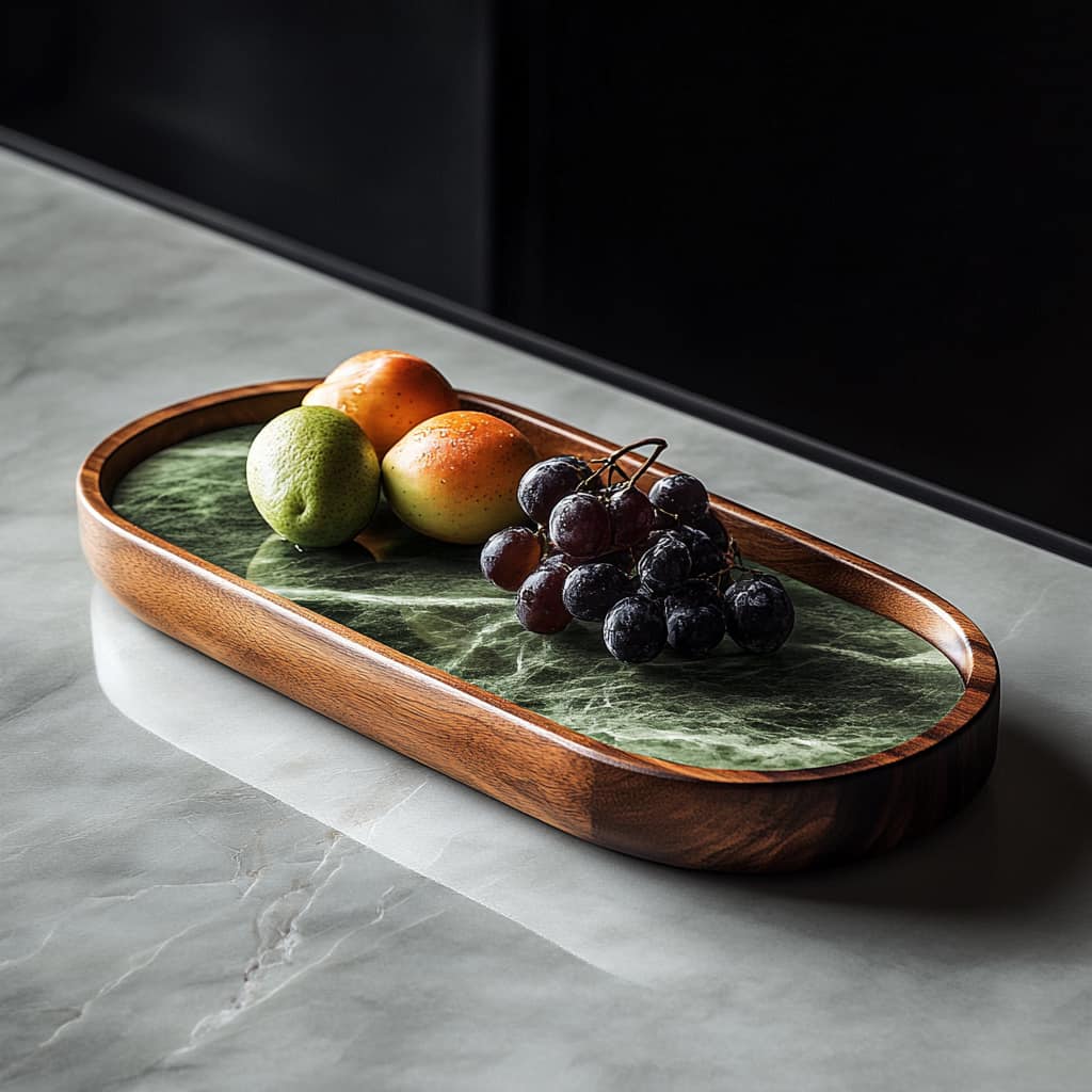 Rectangle Marble Breakfast Tray Rectangle Marble Breakfast Tray