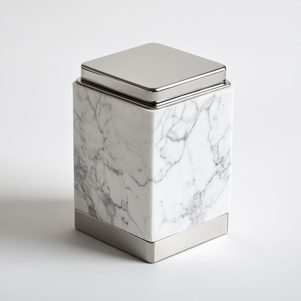 White Marble Spice Jar